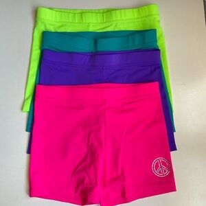 Set of 4 Lucky Me Athletic Shorts Stretchy Comfort